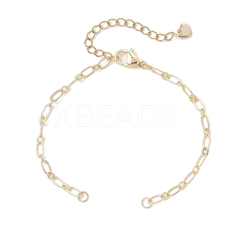 3MM Brass Figaro Chain Bracelet Makings AJEW-JB01417-1