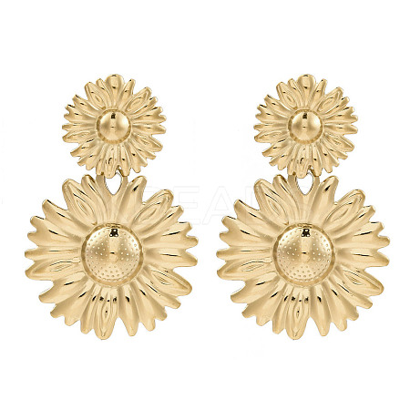 304 Stainless Steel Stud Earrings For Women EJEW-B110-01G-02-1