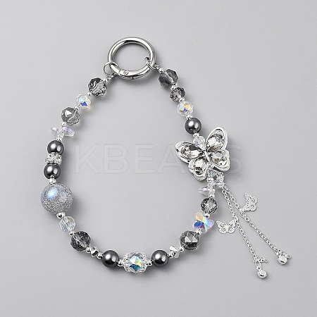 Glass & Resin Beaded Mobile Phone Straps AJEW-SZC0003-06A-1