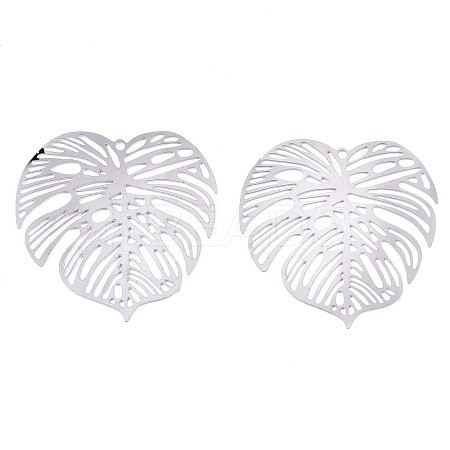 Tarnish Resistant 201 Stainless Steel Filigree Pendants STAS-R102-21P-1