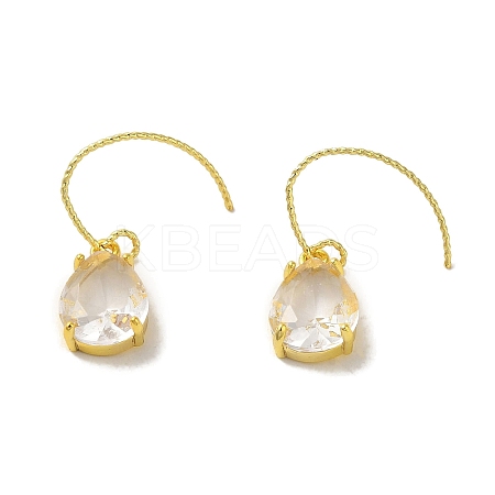 Teardrop Brass Hook Dangle Earring EJEW-R162-01G-01-1