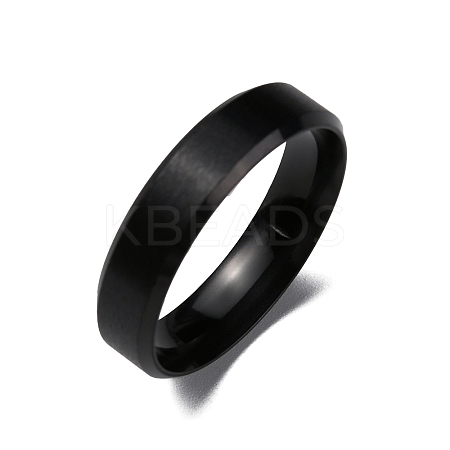 PVD Vacuum Plating Matte Style 304 Stainless Steel Wide Band Finger Rings for Women Men LS-RJEW-WH0009-14G-EB-1