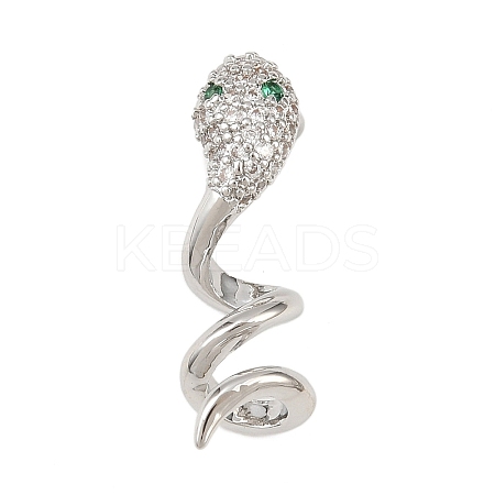 Brass Micro Pave Cubic Zirconia Pendants KK-F921-06P-1