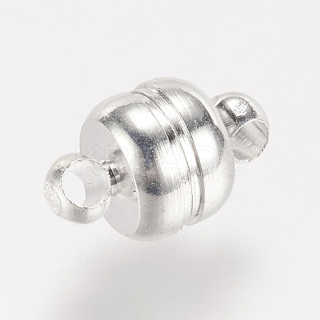 Brass Magnetic Clasps with Loops KK-H361-S-NR-1