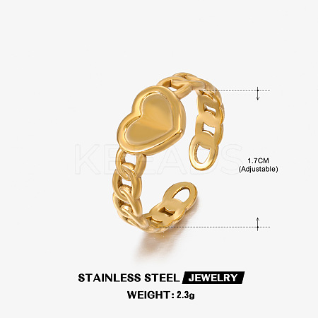201 Stainless Steel Cuff Open Rings FS-WG76F01-19-1