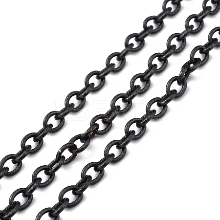 304 Stainless Steel Textured Cable Chains CHS-O010-04EB-1
