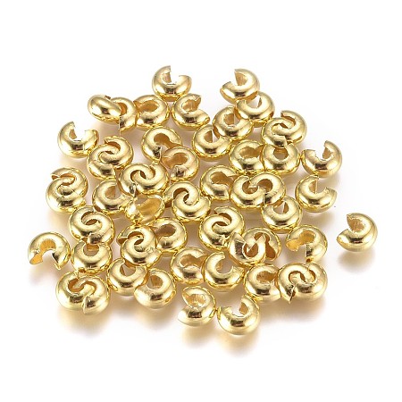 Iron Crimp Beads Covers KK-CJC0001-06C-G-1
