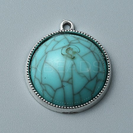 Opaque Resin Pendants RESI-TAC0010-80B-1