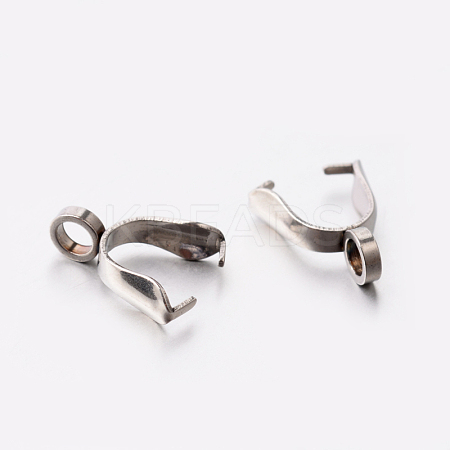 Tarnish Resistant 201 Stainless Steel Pinch Bails LS-STAS-E076-13-1