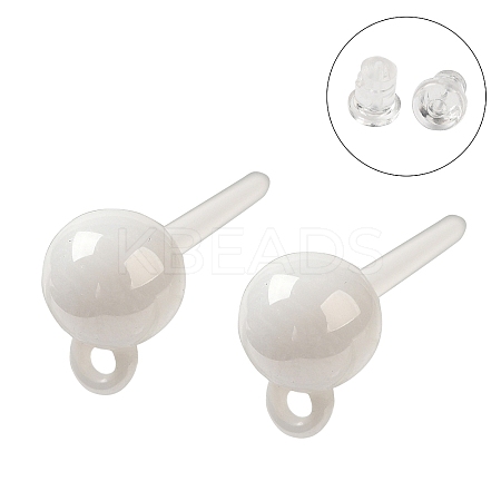 Hypoallergenic Bioceramics Zirconia Ceramic Ear Hooks EJEW-F340-12-1