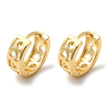 Brass Hollow Hoop Earrings EJEW-M236-01B-G-1
