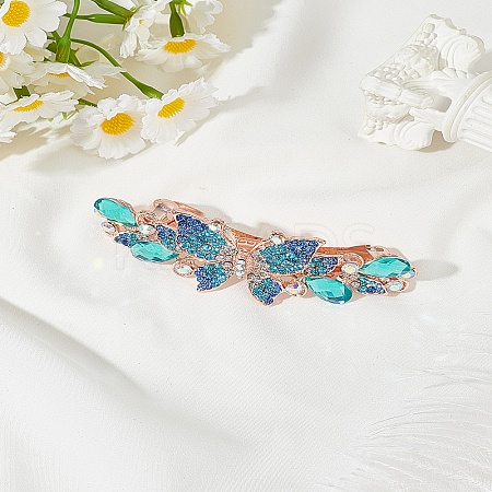 1Pc Alloy Rhinestone Hair Barrettes PHAR-LP0001-34D-1