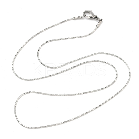 Tarnish Resistant 304 Stainless Steel Boston Chain Necklaces STAS-O053-15P-01-1
