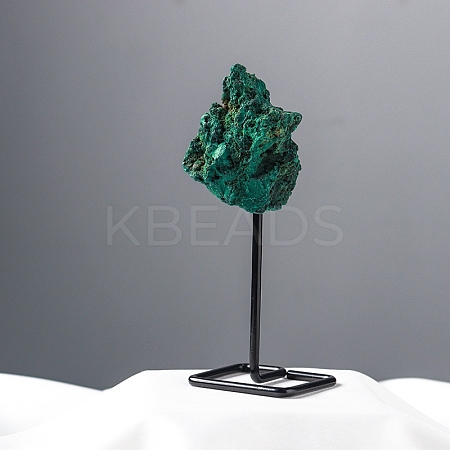 Natural Malachite Lamp with Metal Holder Ornament PW-WG598C7-19-1
