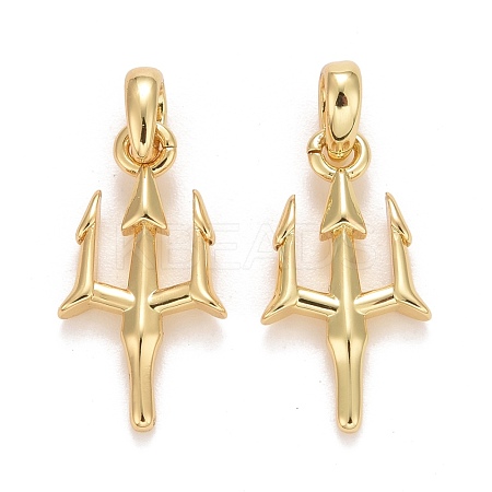 Rack Plating Real 18K Gold Plated Brass Pendants KK-E271-04G-1