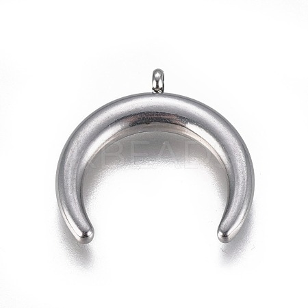 Non-Tarnish 304 Stainless Steel Pendants STAS-F229-01-P-1