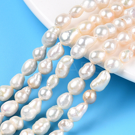 Natural Baroque Pearl Keshi Pearl Beads Strands X1-PEAR-S020-F01-01-1