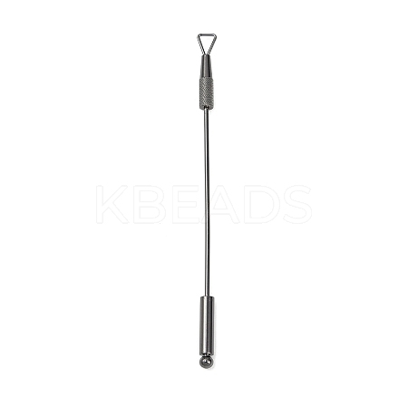 201 Stainless Steel Beadable Double Head Cuticle Pusher Nail Tools LS-STAS-R161-01B-1