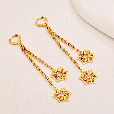 Brass Tassel Hoop Earrings FF8257-2-1