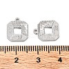 Rhodium Plated 925 Sterling Silver Charms STER-C003-04P-3