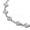 Non-Tarnish 304 Stainless Steel Rhombus Link Chain Necklaces NJEW-H019-03P-2