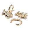 Real 18K Gold Plated Brass Dangle Hoop Earrings EJEW-L269-028G-03-2