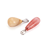 12Pcs 6 Style Natural & Synthetic Gemstone Pendants G-FW0001-23-2