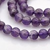 Natural Amethyst Round Beads Strands G-N0120-11A-6mm-1