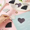 24Pcs 4 Styles PU Leather Fan/Heart Bookmarks AJEW-TA0002-55-7