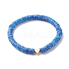Handmade Polymer Clay Heishi Beads Stretch Bracelet BJEW-JB07392-3