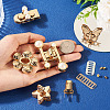 5Pcss 5 Styles Flower Alloy Purse Press Lock Sets FIND-TA0008-51-6