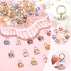 60Pcs 10 Style Glass Pendants PALLOY-YW00162-4