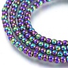 Electroplate Glass Beads Strands X-EGLA-I013-2mm-FP08-3