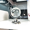 Featuring Brass and Glass Rotating Globe with Acid Etched Map PW-WGAE513-01-2