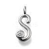 Brass Micro Pave Cubic Zirconia Pendants KK-B132-12P-S-1