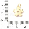 Brass Pave Clear Cubic Zirconia Pendants KK-H255-06G-01-3