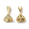 Rack Plating Brass Micro Pave Cubic Zirconia Cup Pearl Peg Bails Pin Pendants KK-S397-12G-1