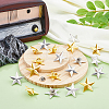 20Pcs 2 Colors Alloy Star Brooches JEWB-FH0001-42-5