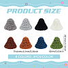 24Pcs 8 Colors Handmade Wool Woven Hat Decoration AJEW-FG0003-34A-2