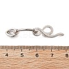 Alloy Rhinestone Snake Curved Barbell Belly Rings LS-AJEW-R007-03P-03-5