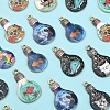 50Pcs 10 Styles Rack Plating Alloy Enamel Pendants ENAM-CJ0003-10-6