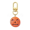 2Pcs 2 Colors Halloween Synthetic Turquoise Pumpkin Pendant Decorations HJEW-JM01947-4