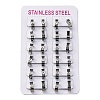 304 Stainless Steel with Enamel Hoop Earrings EJEW-M001-21B-P-2