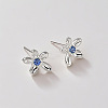 Zinc Alloy Rhinestone Stud Earrings for Women WGBF331-01-2