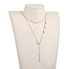Brass Lariat Necklaces NJEW-JN02966-02-4