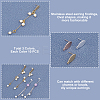 Unicraftale 30Pcs 3 Colors 304 Stainless Steel Stud Earring Findings STAS-UN0017-99-4