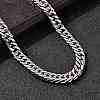 8MM 304 Stainless Steel Cuban Link Chain Necklaces for Men NJEW-B134-03A-P-3