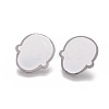 (Jewelry Parties Factory Sale)304 Stainless Steel Enamel Stud Earrings EJEW-F234-47P-1