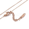 Ion Plating(IP) 304 Stainless Steel with Polymer Clay Rhinestone Necklaces NJEW-G081-09RG-3