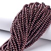 Glass Pearl Beads Strands HY-4D-B40-4